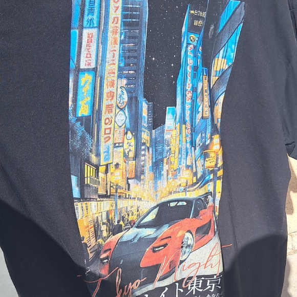 Tokyo Nights Black Graphic Tee - Picture 7 of 10